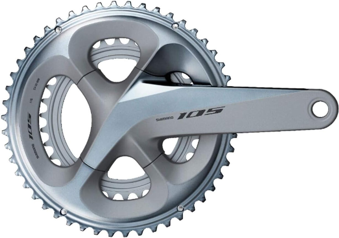 Shimano Unisex – Erwachsene 105 Kettenradgarnitur, Silber, Einheitsgrösse