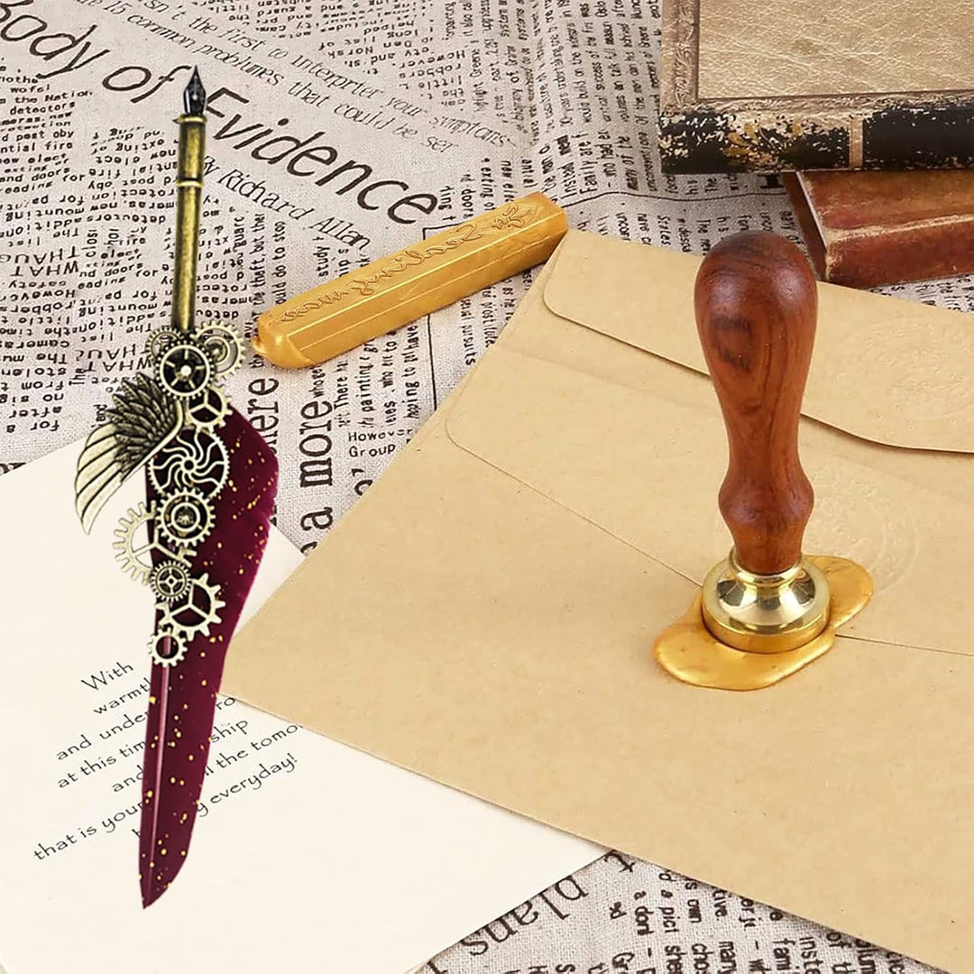 Füllfederhalter, Quill Pen, Kalligraphie-Füllfederhalter, antik, handgefertigt, mit Tinte, ideal für