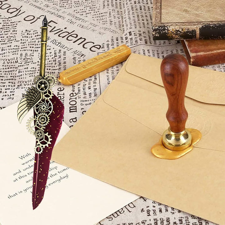 Füllfederhalter, Quill Pen, Kalligraphie-Füllfederhalter, antik, handgefertigt, mit Tinte, ideal für