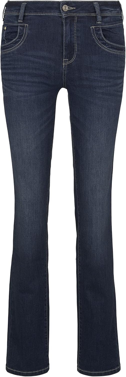 TOM TAILOR Women's Alexa Straight Jeans 26W / 32L 10282 - Dark Stone Wash Denim, 26W / 32L 10282 - D