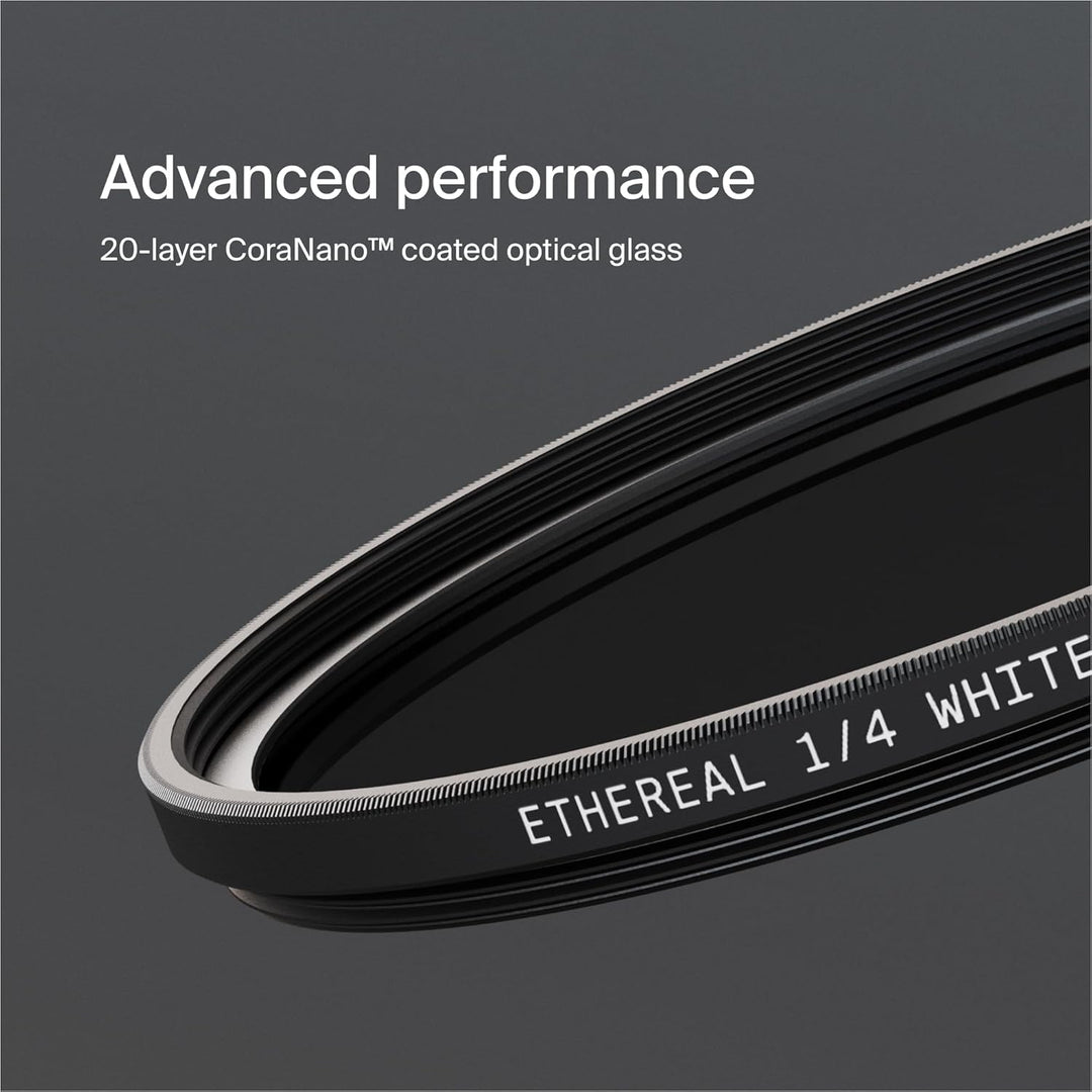 Urth 49 mm Ethereal White Mist ¼ Diffusions-Objektivfilter (Plus) - Kinoeffekt, 20-fache Nanobeschic