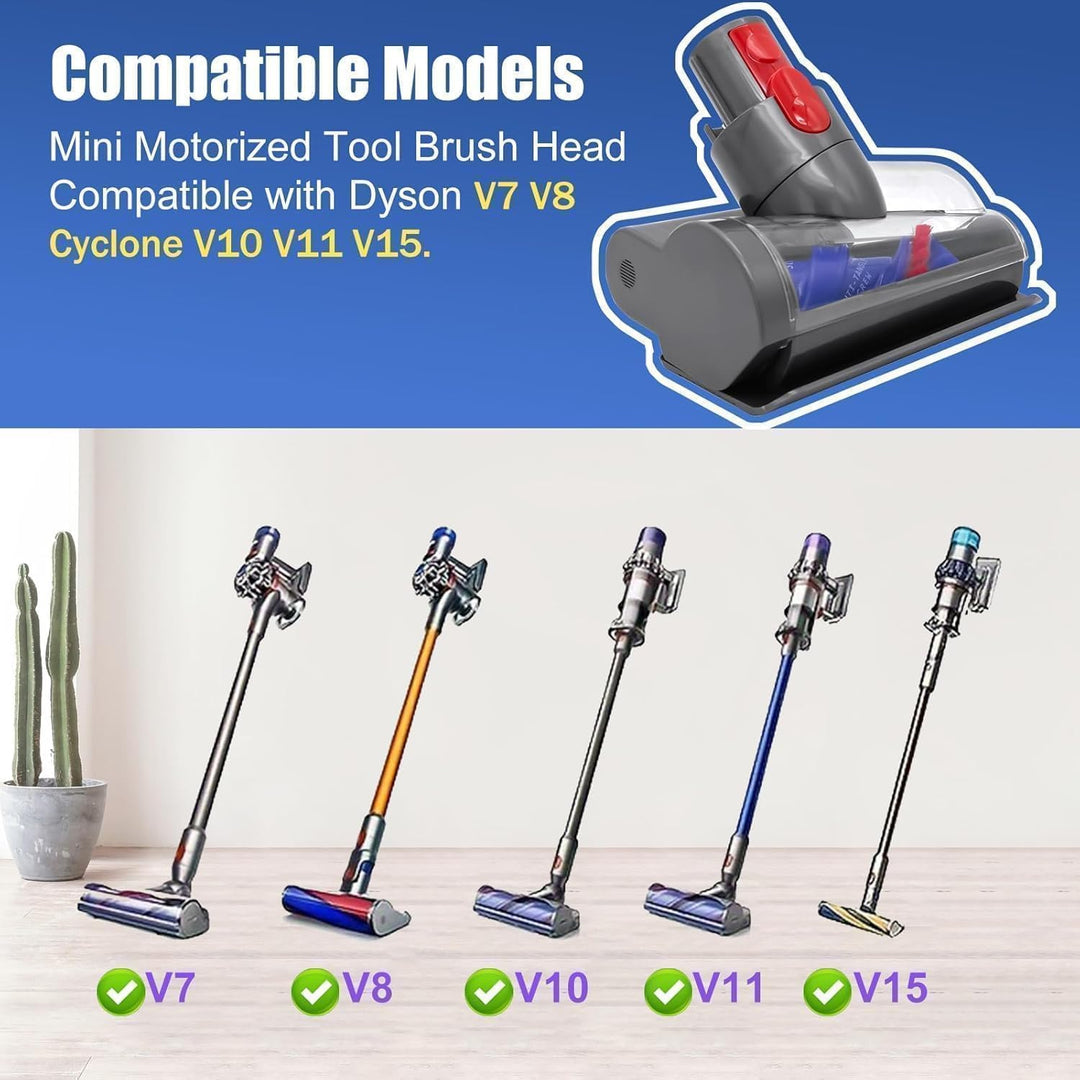 Upgrade Mini Elektrobürste für Dyson V15 V11 V10 V8 V7 Haardüse Bürste Anti Verwicklungs Aufsatz Sta