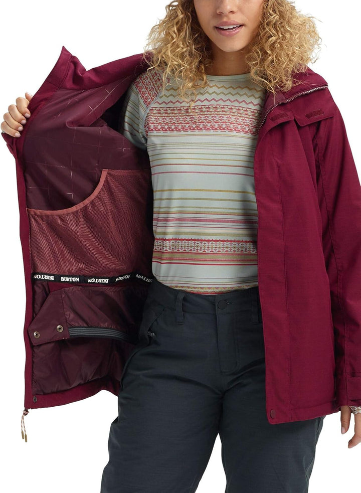 Burton Damen Jet Set Snowboard Jacke M Port Royal Heather, M Port Royal Heather