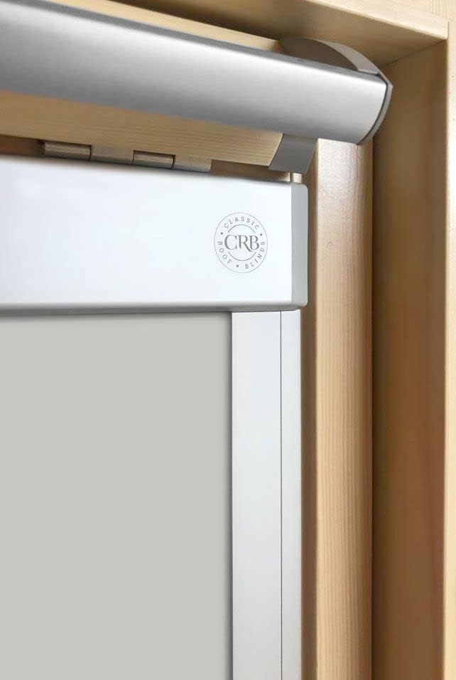 Dachfenster Jalousie für Velux Dachfenster – Verdunkelungsrollo – Stein – Silberfarbener Aluminiumra