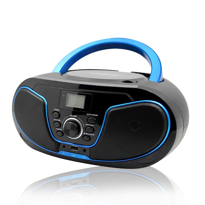 Tragbares CD-Radio - Kinder CD-Player Boombox mit USB-Eingang | AUX-Eingang | Kopfhöreranschluss | U