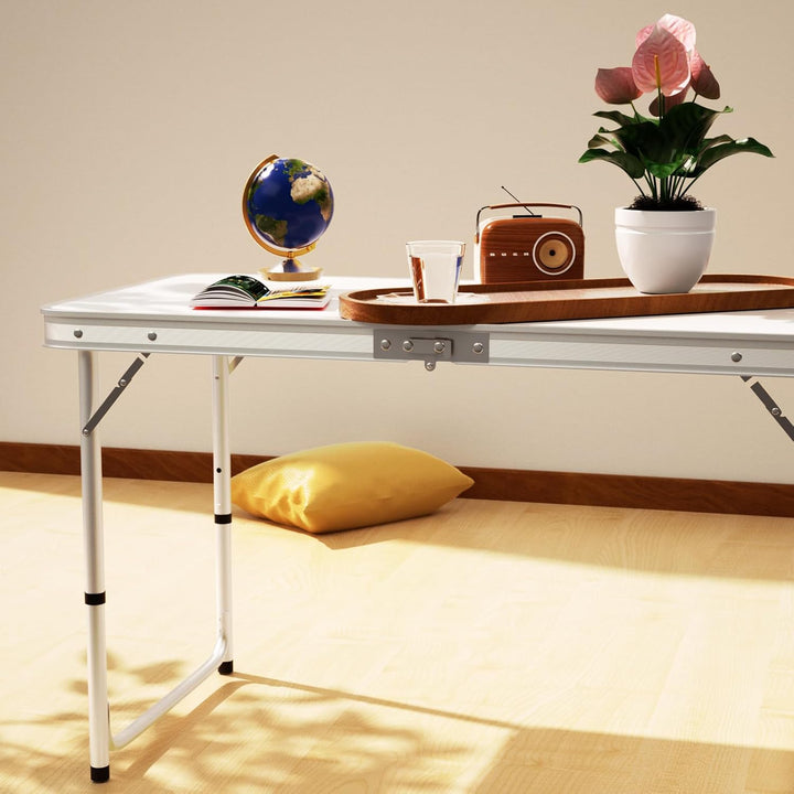 Tragbar Klapptisch Aluminium, Campingtisch Flatbar für Balkon Terrasse Picknick, 3 Höhenniveau 70/62