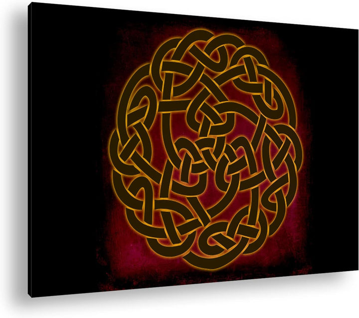 deyoli Keltisches Kreismuster Format: 80x60 als Leinwandbild, Motiv fertig gerahmt auf Echtholzrahme