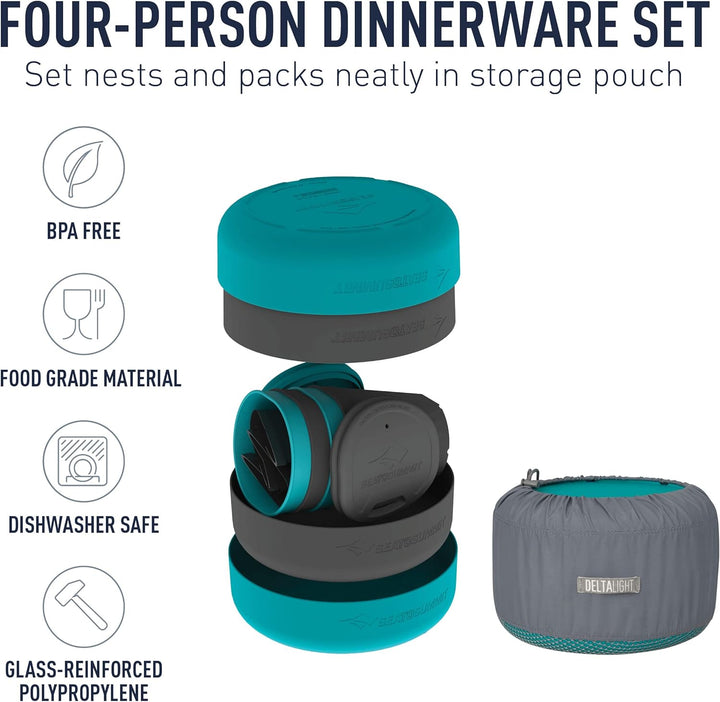 Sea to Summit Delta Light Camp Set 4.4 - Campinggeschirr - 4 Personen Set titan-grau 4.4, titan-grau