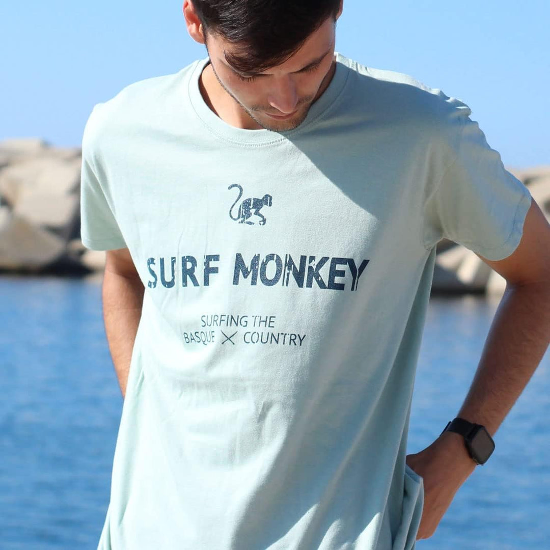 SURF MONKEY Bio-Baumwoll-T-Shirt, Zitronengelb S Sage, S Sage