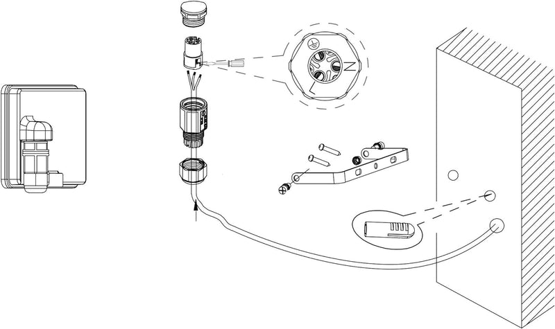 EGLO LED Aussen-Strahler Faedo 3, 1 flammige Aussenleuchte inkl. Bewegungsmelder, Sensor-Wandstrahle