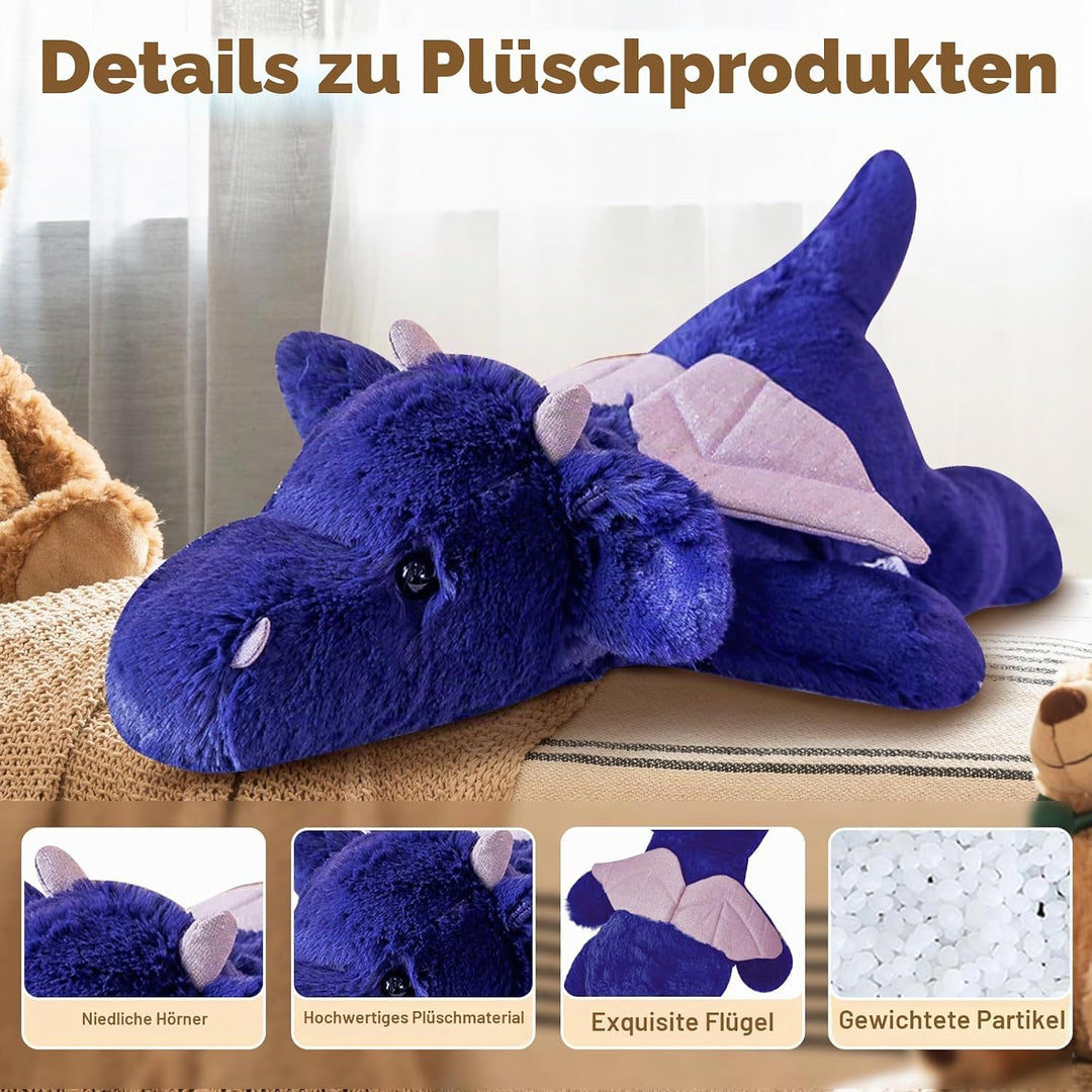 Gisqis Drache Kuscheltier Kawaii 48cm Gewicht Drachen Kuscheltier Dragon Stofftier Plushie Plüschtie