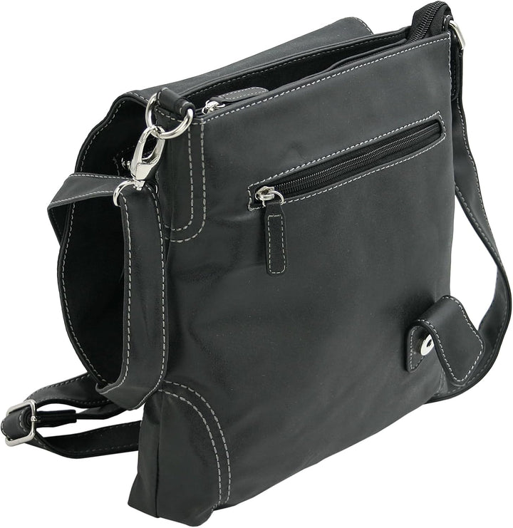 BAG STREET - Damen Handtasche mit Riegel-Magnetverschluss und Reissverschluss - 4 Liter Volumen - Um