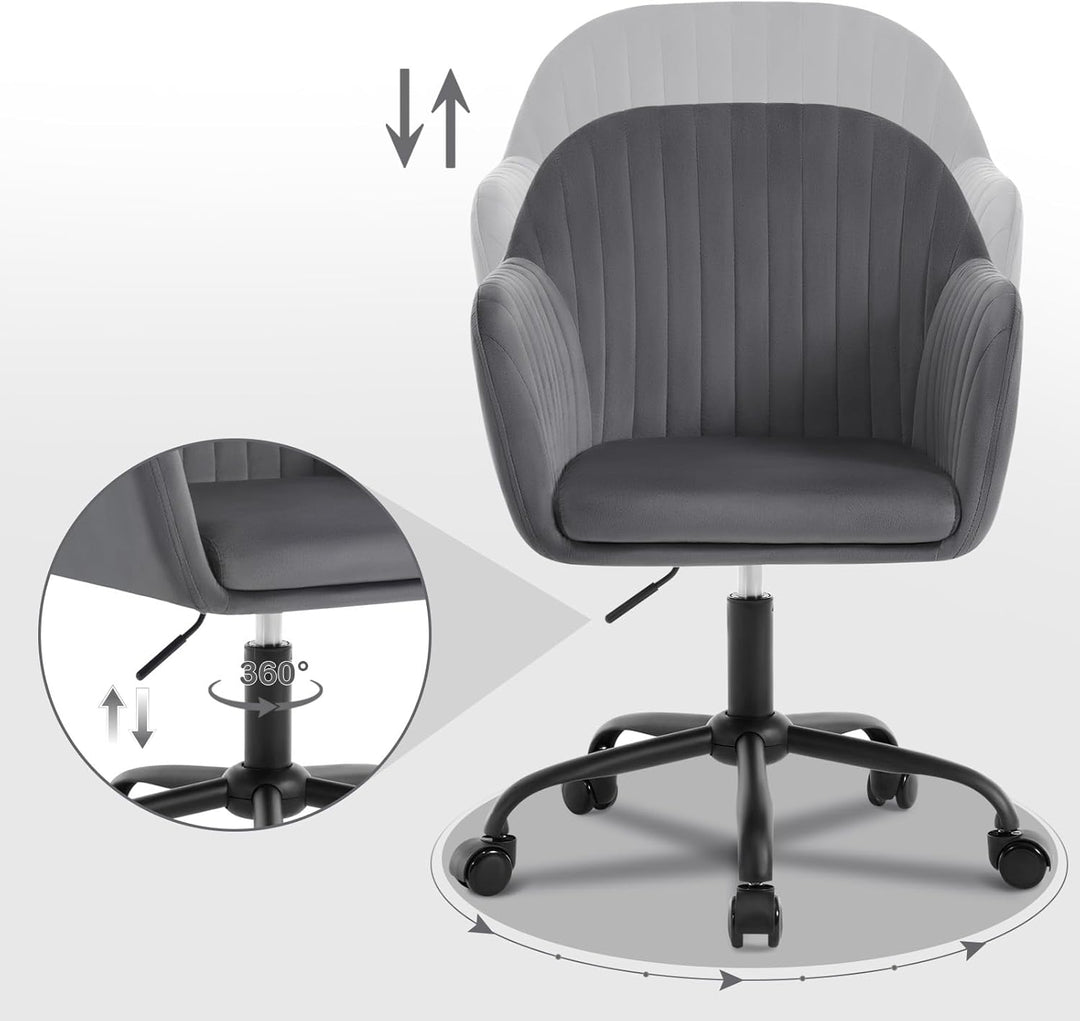 WOLTU Schreibtischstuhl, Bürostuhl ergonomisch, Homeoffice Stuhl höhenverstellbar, Schminkstuhl mit