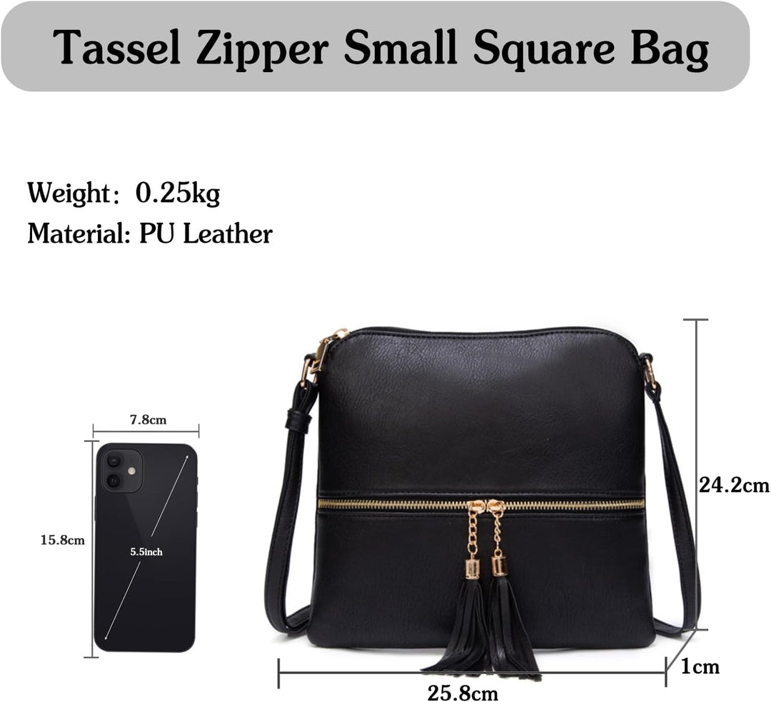PORRASSO Mode Umhängetasche Damen Schultertasche Beuteltasche PU Handtasche für Reisen Arbeit Täglic