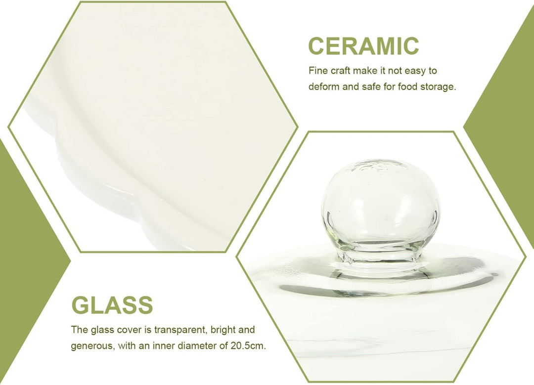 Cabilock 1 Satz Kuchenglasabdeckung Tortenteller Mit Glocke Teller Mit Haube Glas Überdachte Tortenp