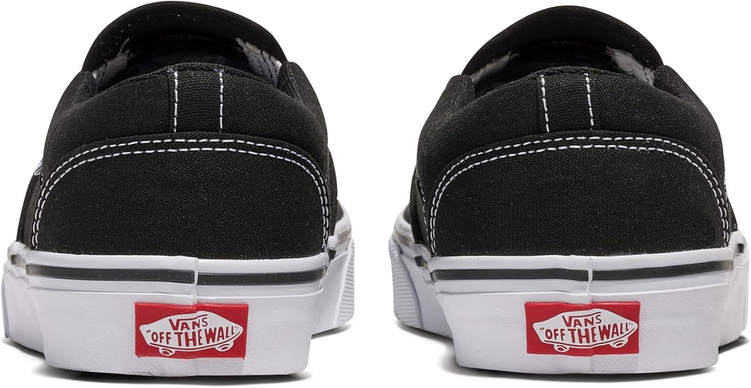 Vans Herren Asher Sneaker 38.5 EU Canvas Black White, 38.5 EU Canvas Black White