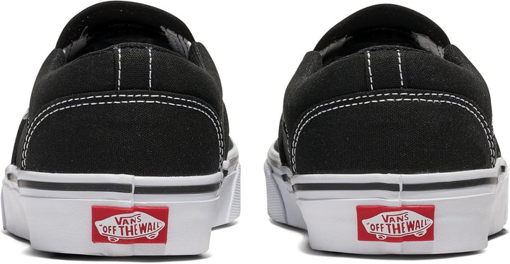 Vans Herren Asher Sneaker 38.5 EU Canvas Black White, 38.5 EU Canvas Black White