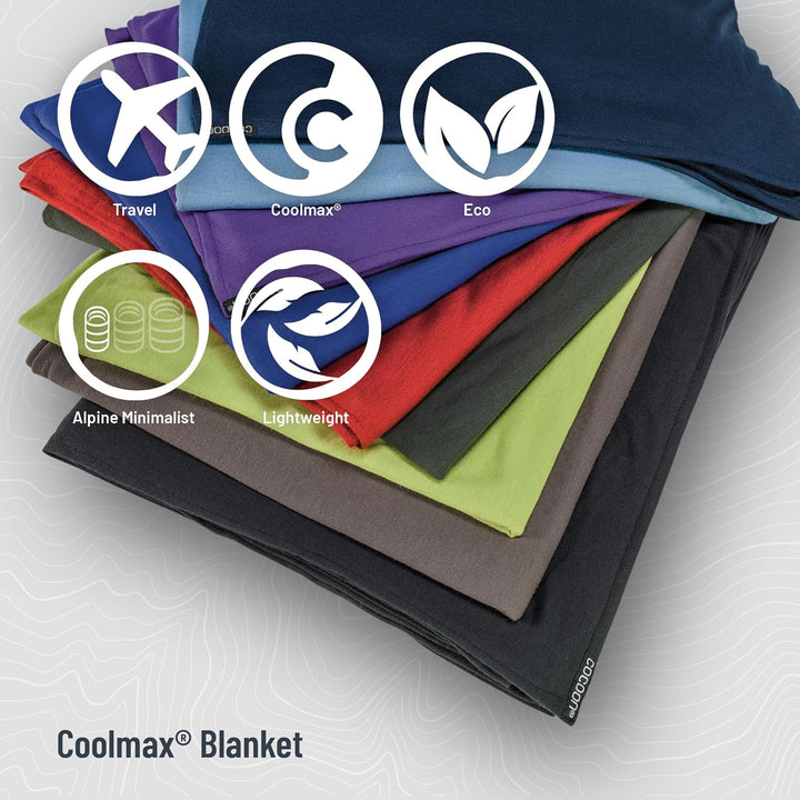 Cocoon Coolmax Reisedecke, kompakte Überwurfdecke für Camping und Wandern, passt in Rucksack, lässt