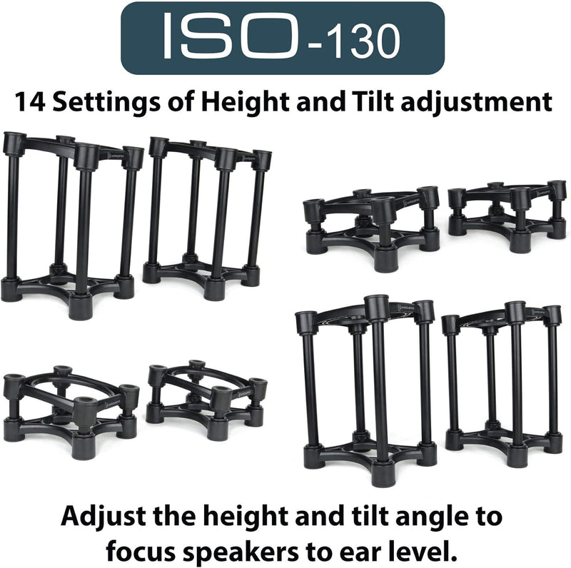 IsoAcoustics Iso-Serie mit Lautsprecherstativen, schwingungsdämpfend, mit einstellbarer Höhe und Nei