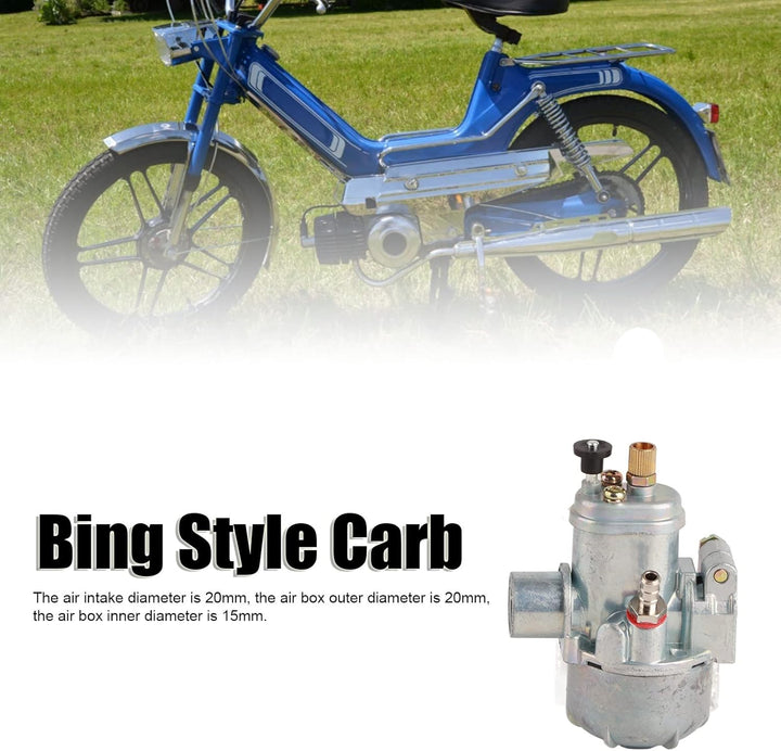 Moped Motorrad Vergaser, Yosoo 15 Mm Bing Style Carb 20 Mm Einlassdurchmesser Moped Motorrad Vergase