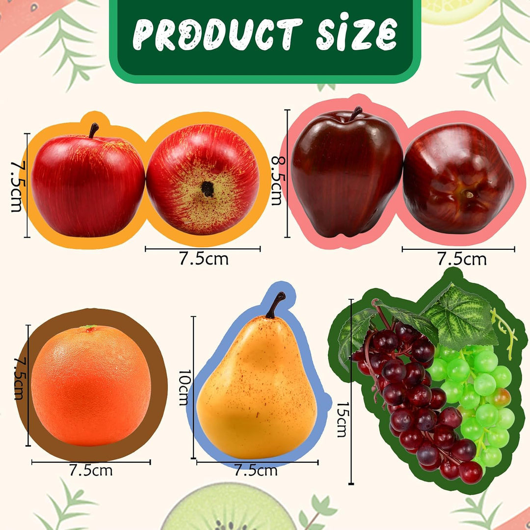 8 Stück Künstliches Obst Dekoration, Realistische Künstliche Früchte Für Zuhause Deko Küche, Party,