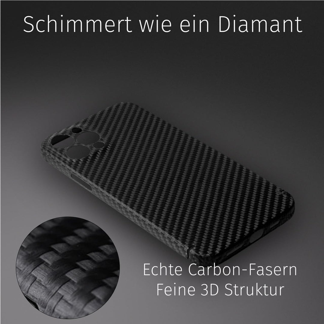 FILONO Carbon Hülle iPhone 12 Pro kompatibel mit MagSafe, ultradünn iPhone 12 Pro CARBON Case MS, iP
