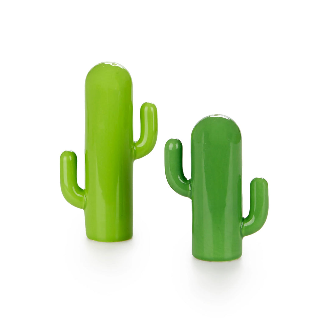 balvi Salz- und Pfefferstreuer-Set Cactus Farbe Grün In Form eines Kaktus Porzellan