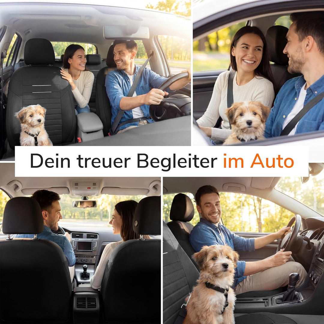 Upgrade4cars Auto-Sitzbezüge Set Universal Version 2026 | Autoschonbezüge Vordersitze &amp; Rückbank | A