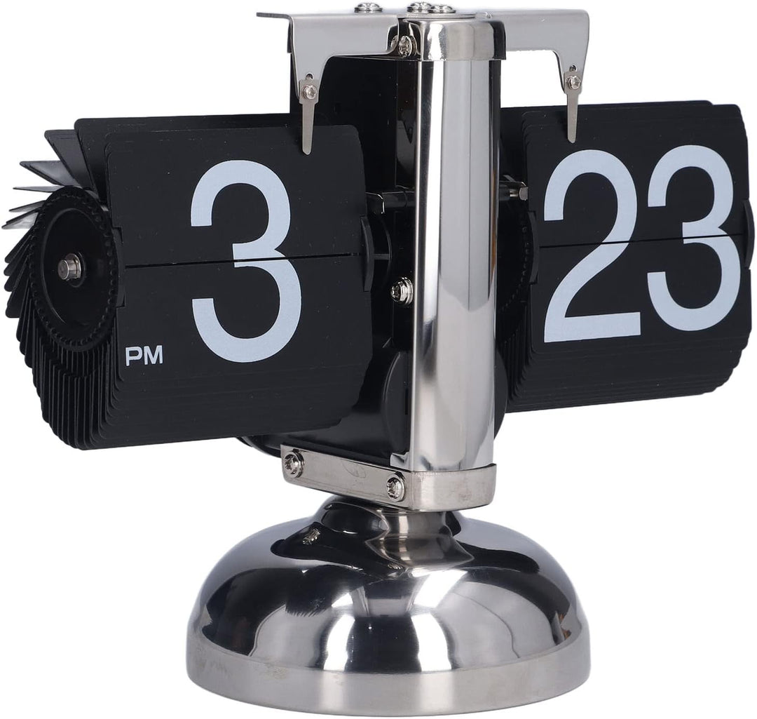 HERCHR Retro-Flip-Down-Uhr, Automatisches Umblättern Grosser Zahlen, Mechanische Schreibtischuhr, In