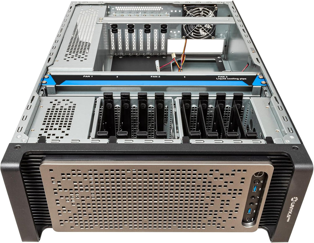 UNYKAch 4U Rack Chassis WS-SR630 4U Dual Form Workstation & IDC | Aluminiumgriffe, Kompatibilität mi
