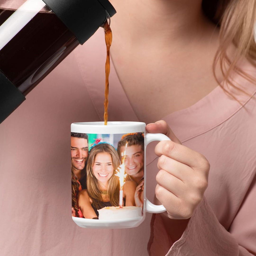 Individuelle Tasse mit Bild oder Text Ihrer Uploads, personalisierte Tasse, mikrowellen- und spülmas