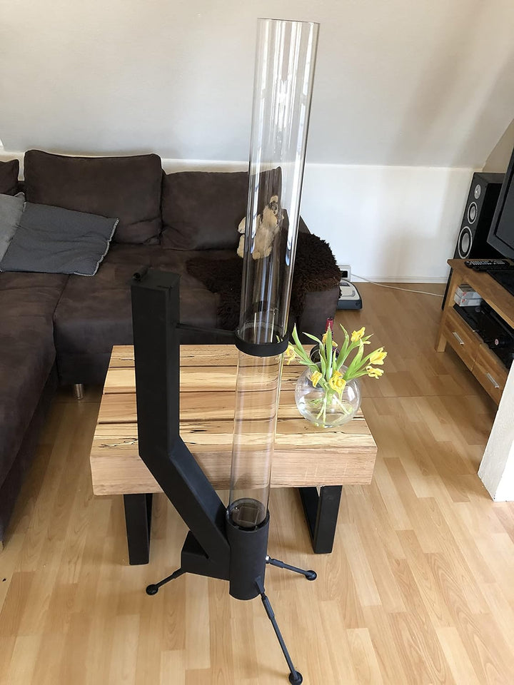 Pelletfackel Feuerrohr Bausatz mit Glas