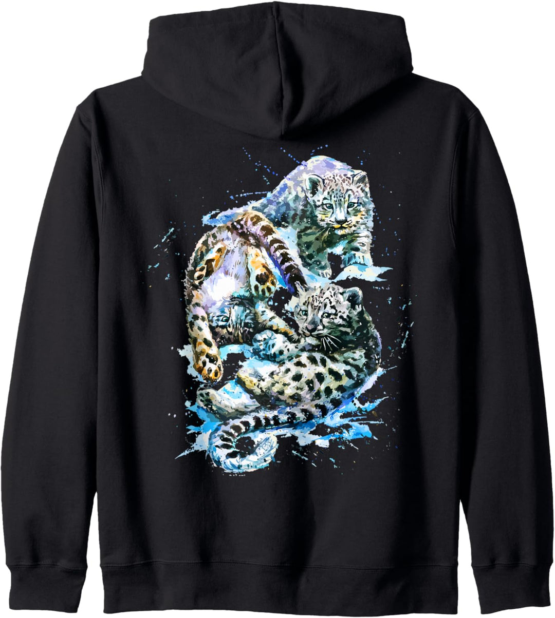 Leoparden und Tiger, handbemalte süsse Leoparden und Tiger Kapuzenjacke