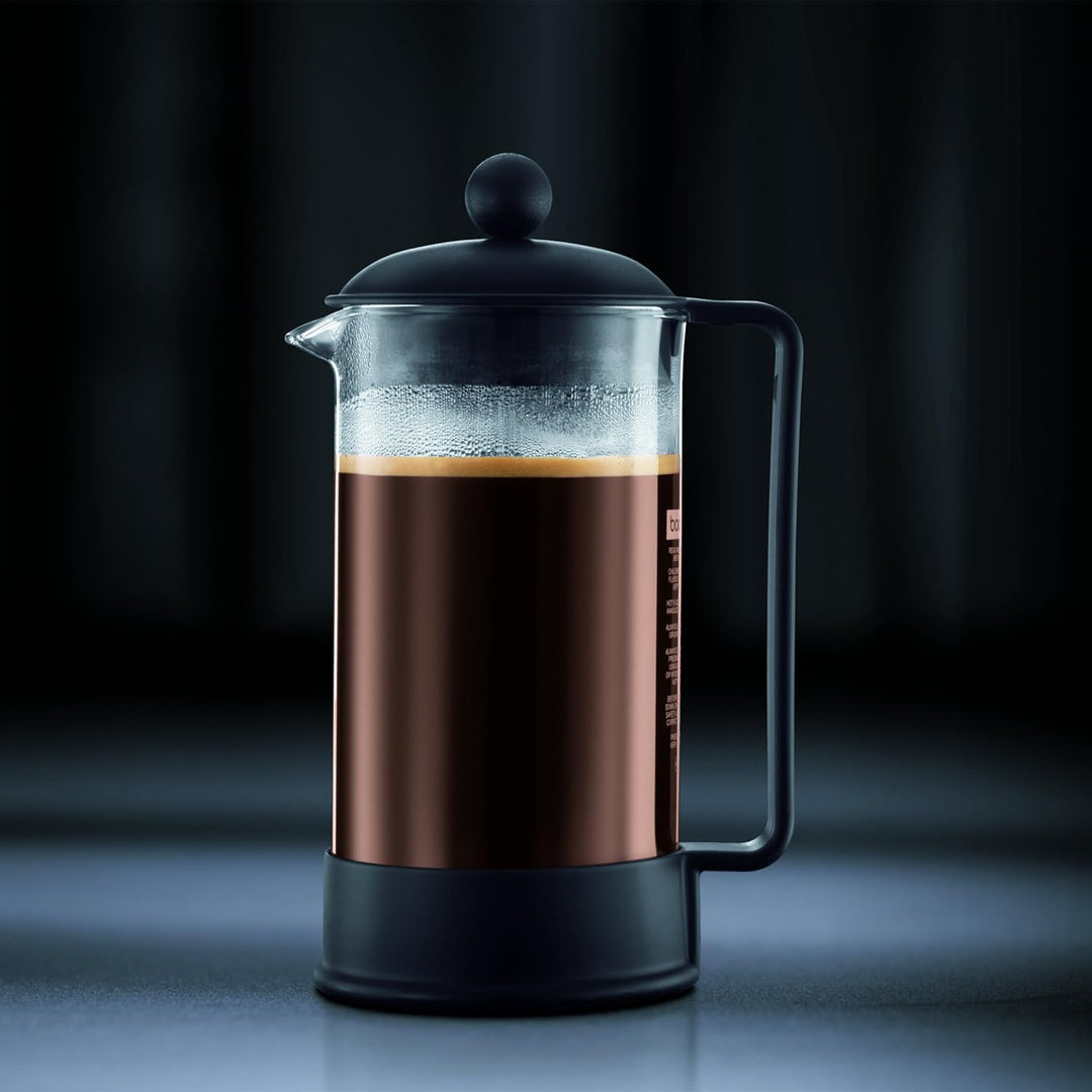 Bodum 1543-01 BRAZIL Kaffeebereiter (French Press System, Permanent Edelstahl-Filter, 0,35 liters) s