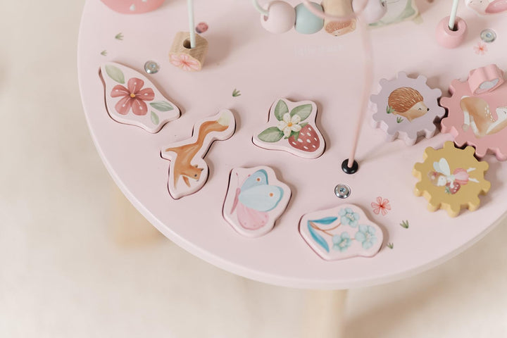 Little Dutch 7341 Holz Aktivitätstisch/Spieltisch - Fairy Garden rosa