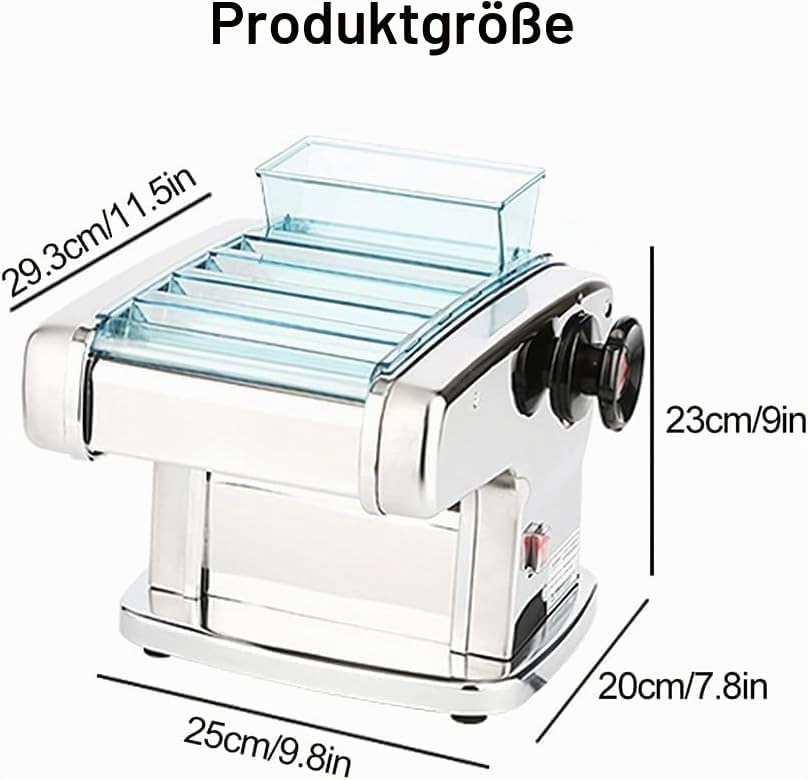 Elektrische Nudelmaschine, 135W pastamaker aus Edelstahl, geeignet für die Herstellung von Spaghetti