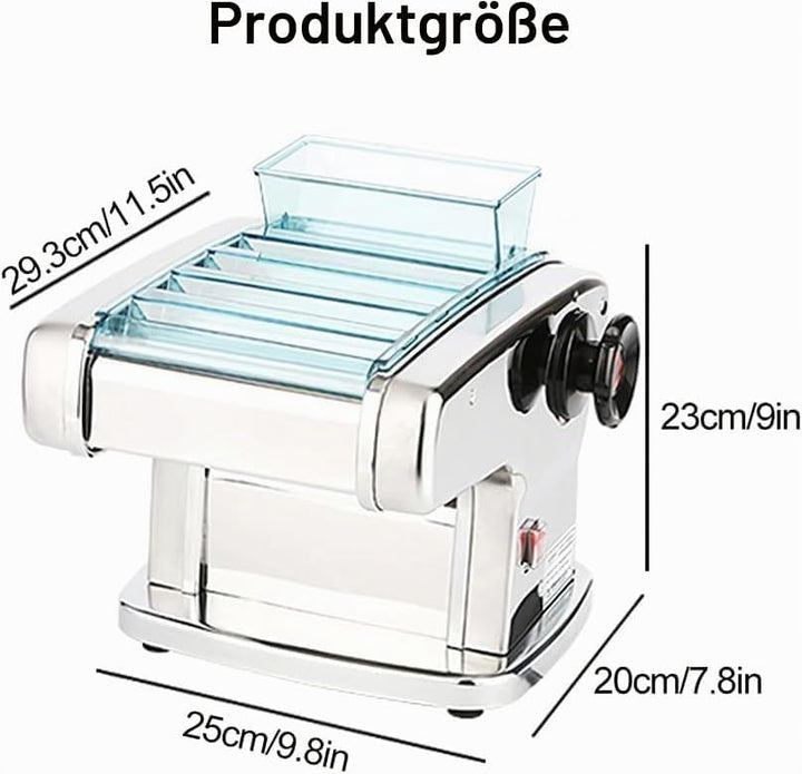 Elektrische Nudelmaschine, 135W pastamaker aus Edelstahl, geeignet für die Herstellung von Spaghetti