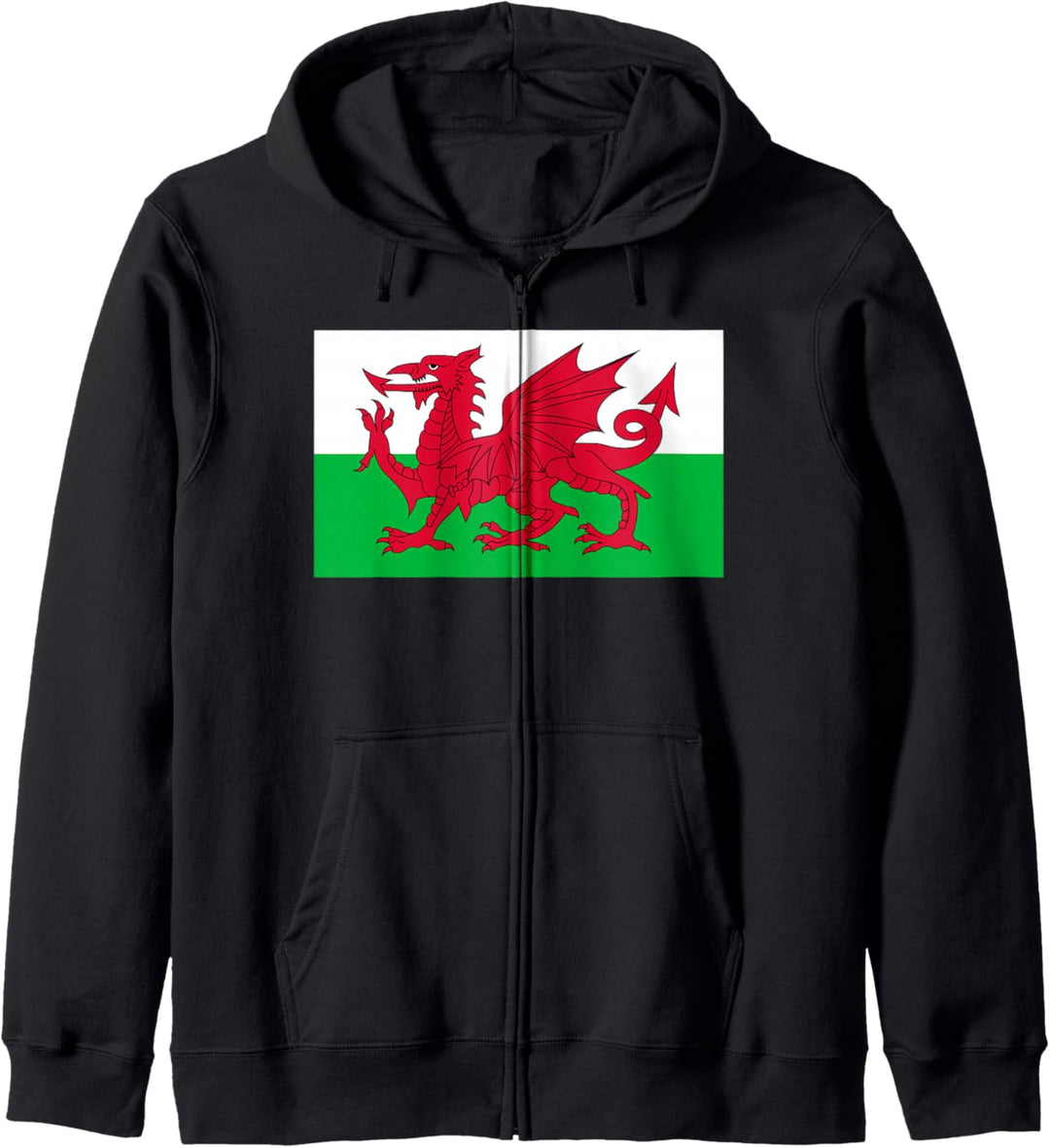 Walisische Flagge von Wales Kapuzenjacke