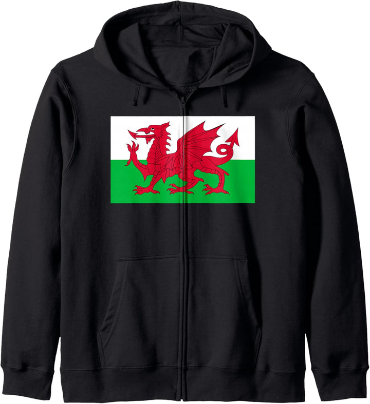 Walisische Flagge von Wales Kapuzenjacke