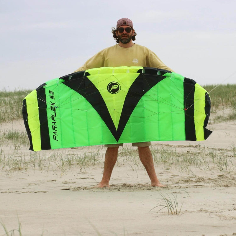 Wolkenstürmer® Paraflex Sport 2-Leiner Lenkmatte 2.3 grün - „Ready to Fly“ Lenkmatte inkl. Lenkbar -