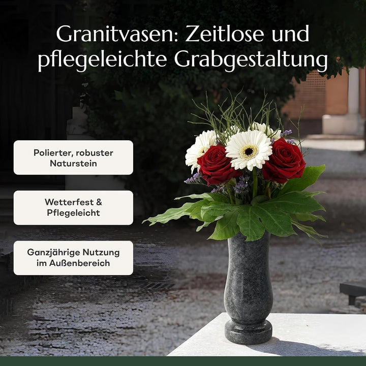 designgrab Taille-medium Grabvase aus Granit Orion