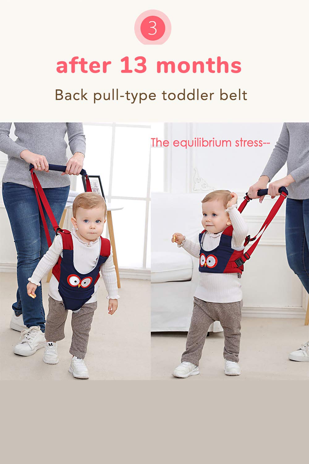 Kleinkind-Gehgeschirr Rüstung Helfen Sie aufstehen Lauflernhilfe Braun, Braun