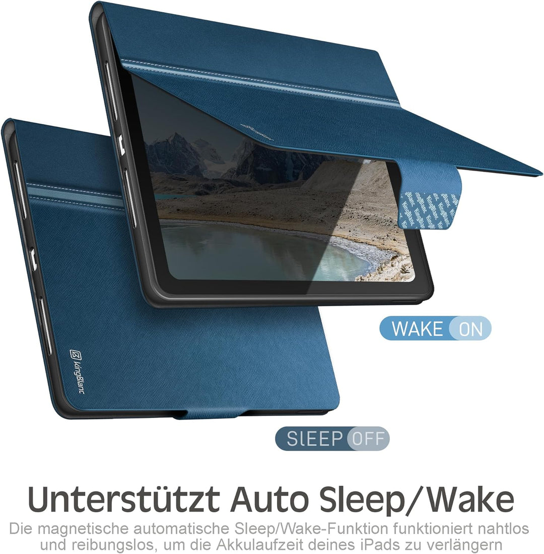 KingBlanc für iPad A16 Hülle 11. Generation 11 Zoll 2025, iPad 10. Generation 10,9 Zoll 2022 mit Pen
