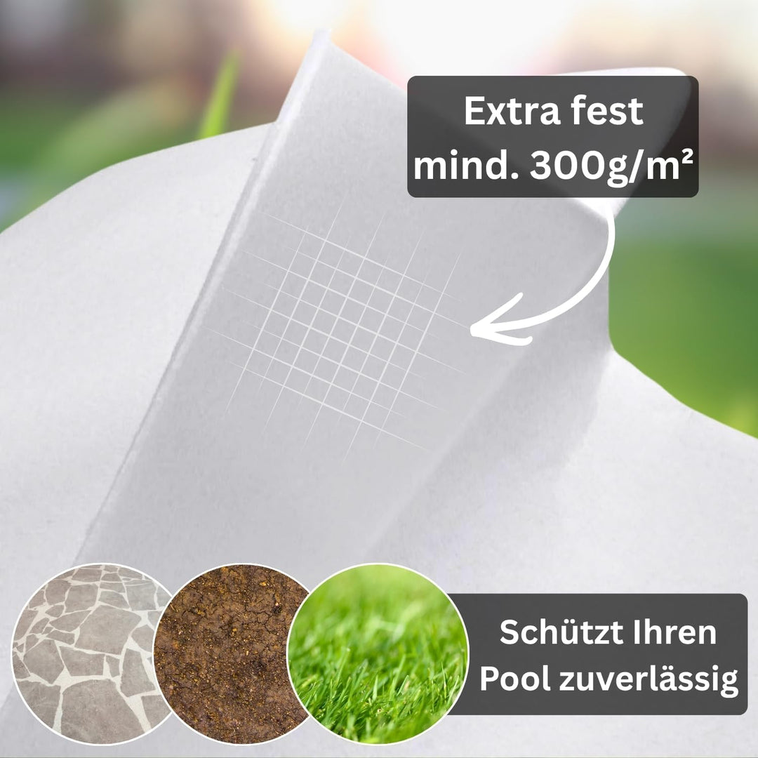 POOL Total Ovalbecken Bodenschutzvlies Spezial 400g (5,25 x 3,20m) 5,30x 3,20m, 5,30x 3,20m