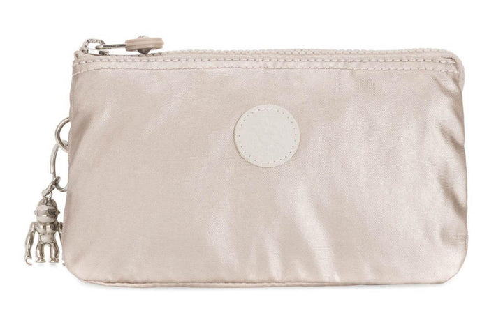Kipling Damen Creativity L Tasche, Silber (Metallic Glow), 18.5x11x5 cm EU, Metallic Glow
