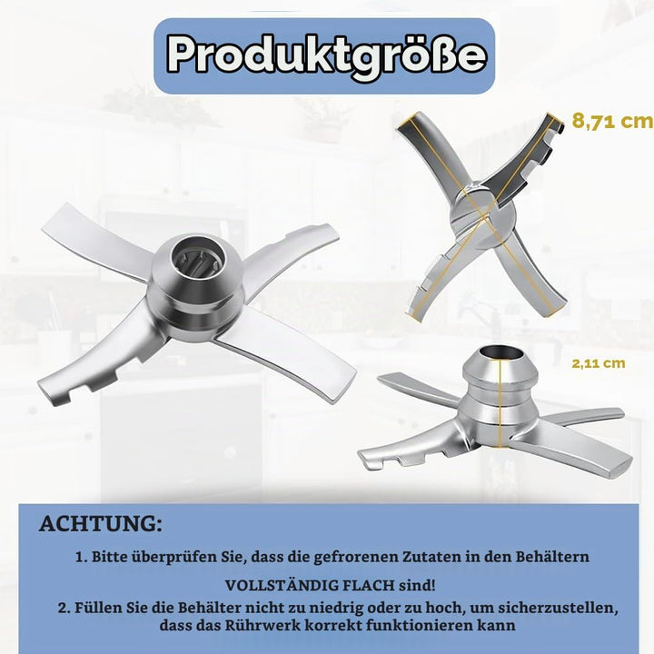 Klinge Ersatzteile Kompatibel mit Ninja CREAMi Eismaschine Dessertmaschine NC300EU, Paddel Ersatzmes