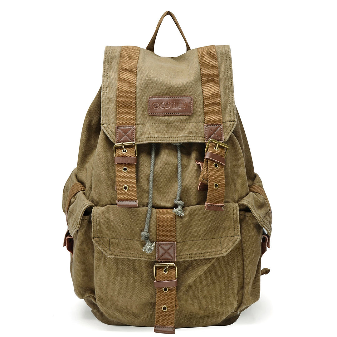 Gootium Herren/Damen Canvas Wanderrucksack 21101 - armygreen