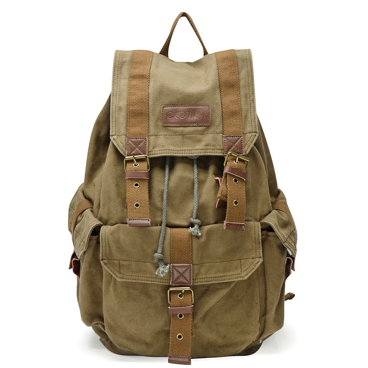 Gootium Herren/Damen Canvas Wanderrucksack 21101 - armygreen