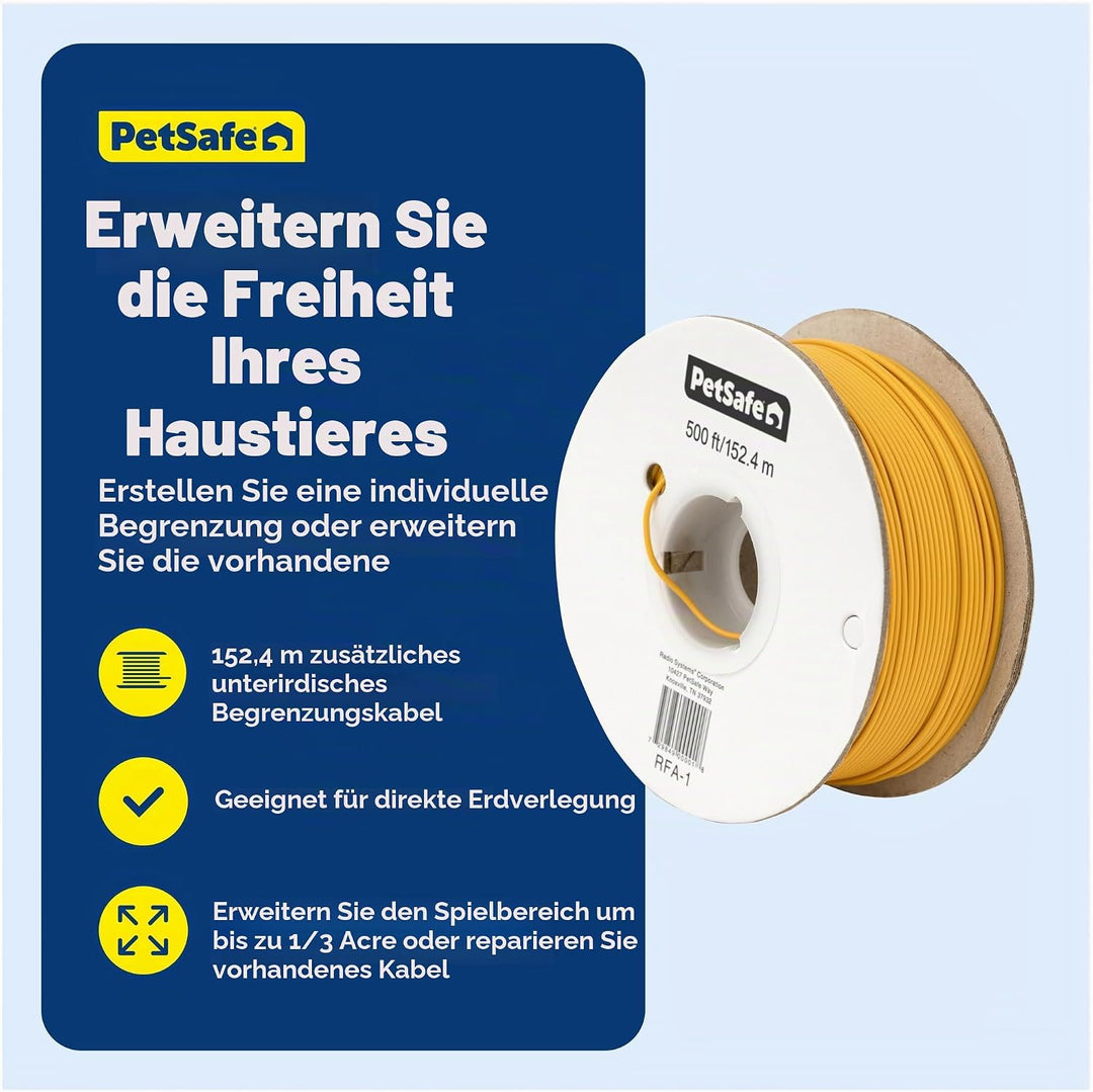 PetSafe Begrenzungsdraht, 152,4 m Spule mit solidem Kern 20-Gauge Kupferdraht, In-Ground Pet Zaundra