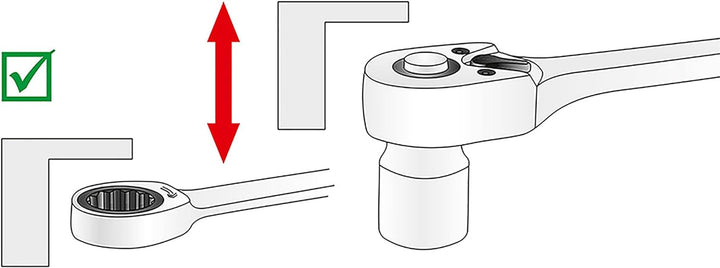 MATADOR Schraubwerkzeuge Knarren-Ringmaulschlüssel-Satz, 12-teilig, 8-19 mm, 0183 9120, 8-19 MM, 12-